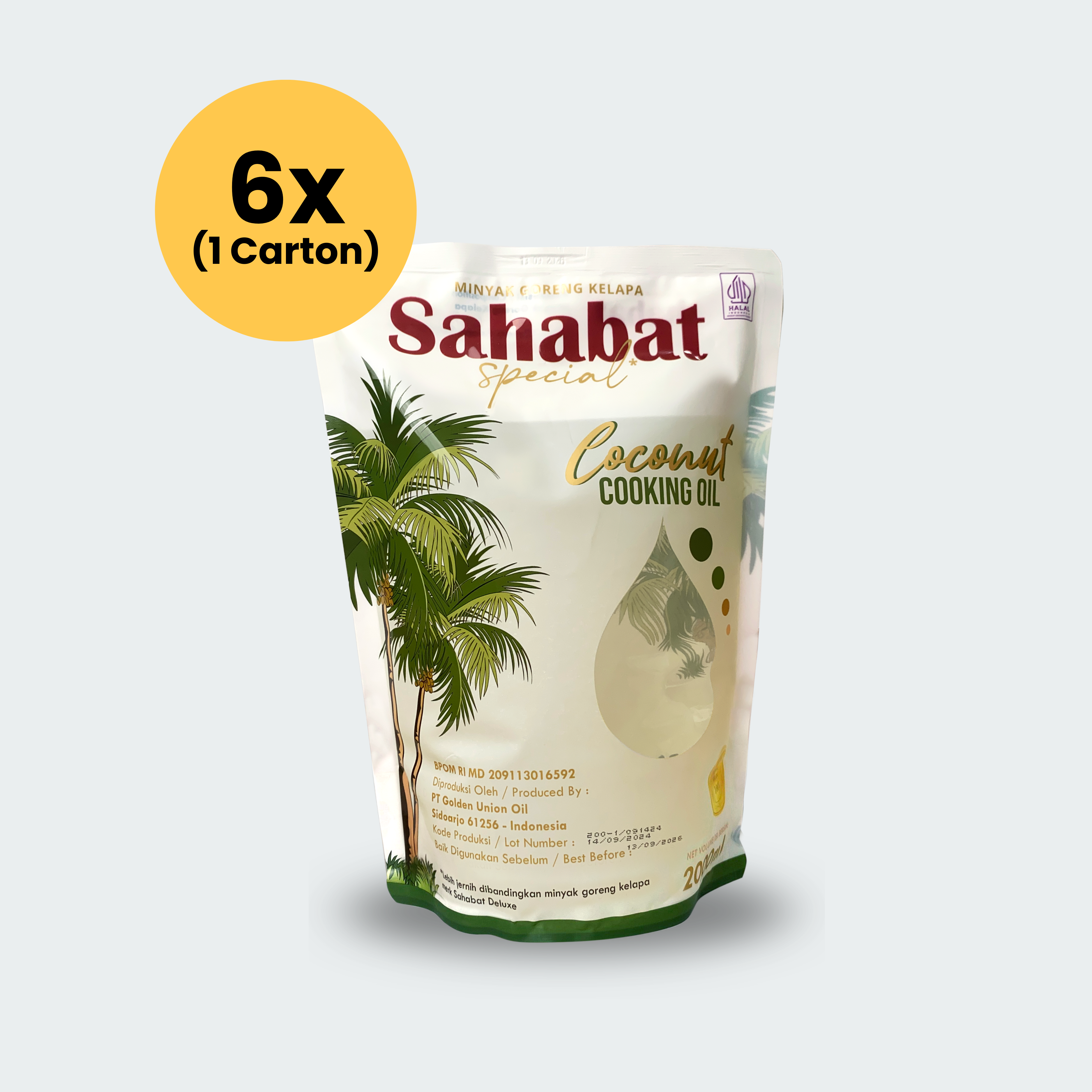 Coconut Cooking Oil 2L Pouch