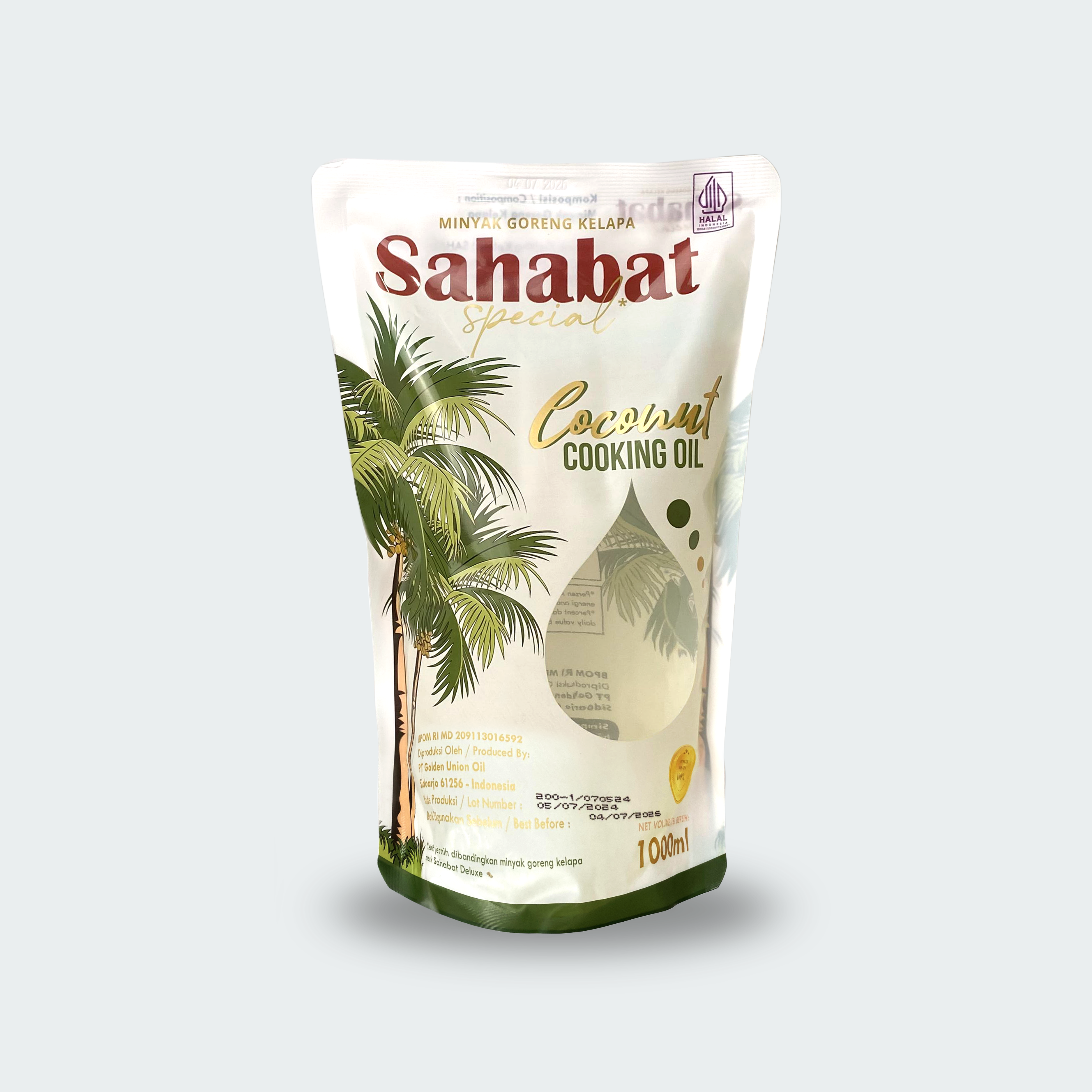 Coconut Cooking Oil 1L Pouch