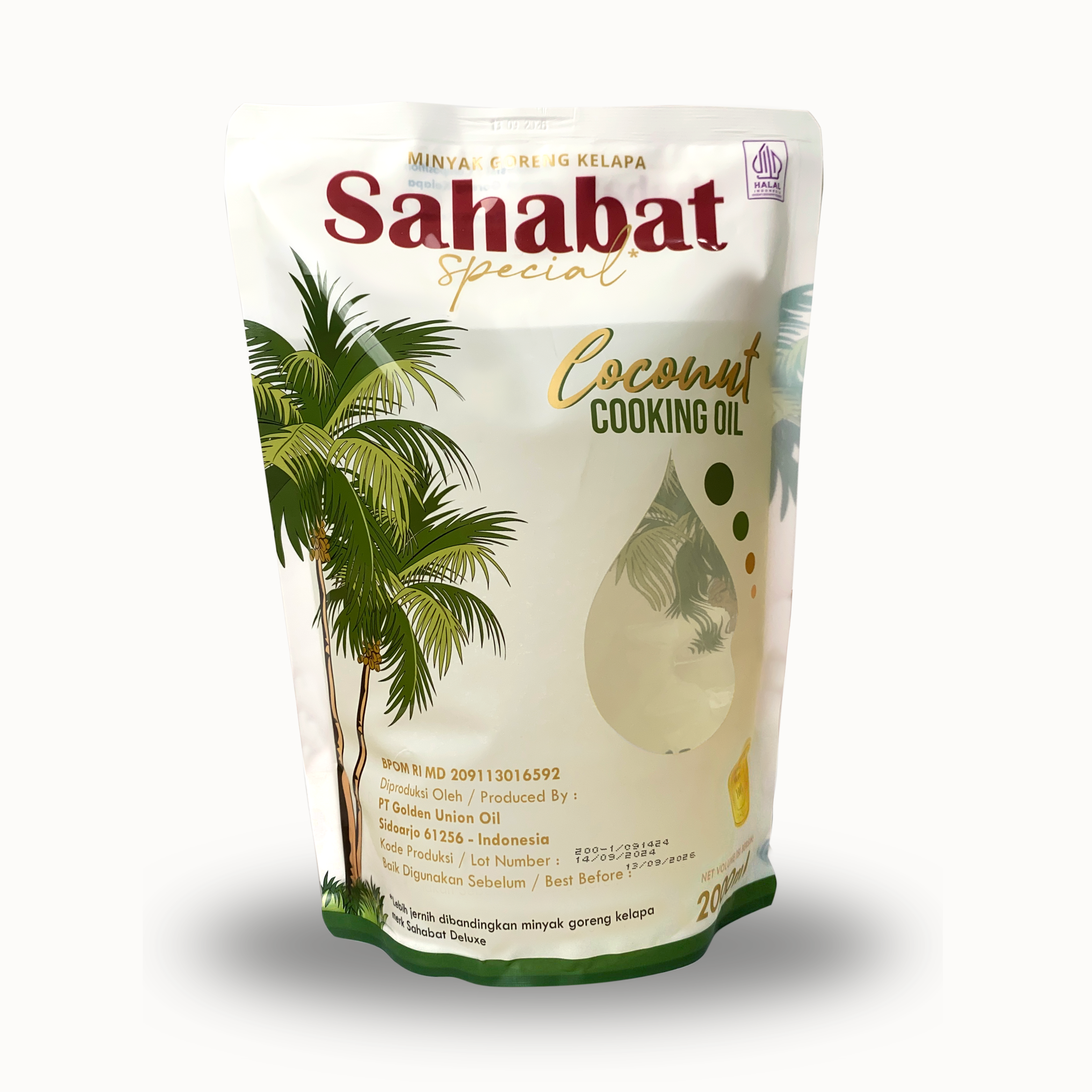 Coconut Cooking Oil 2L Pouch
