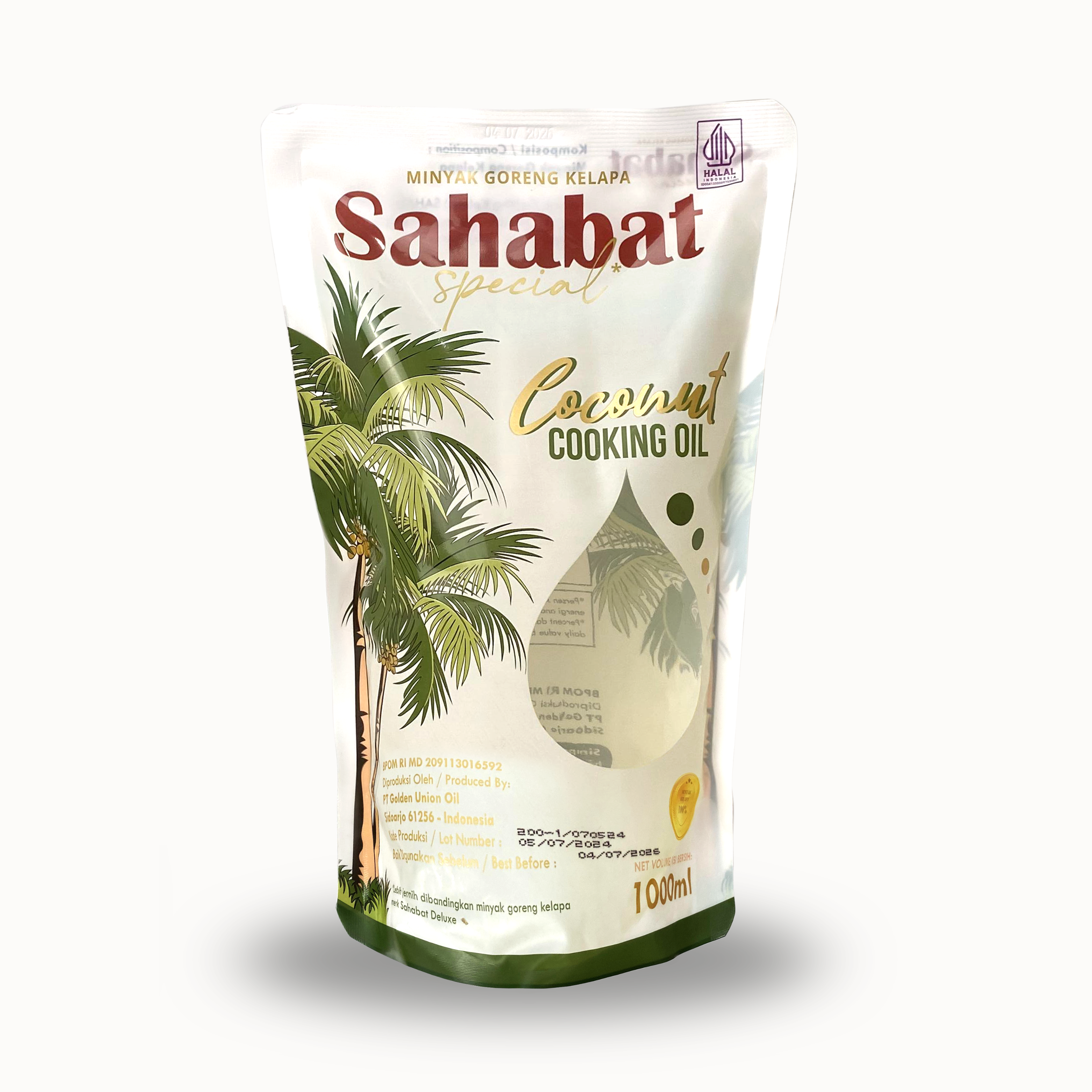 Coconut Cooking Oil 1L Pouch