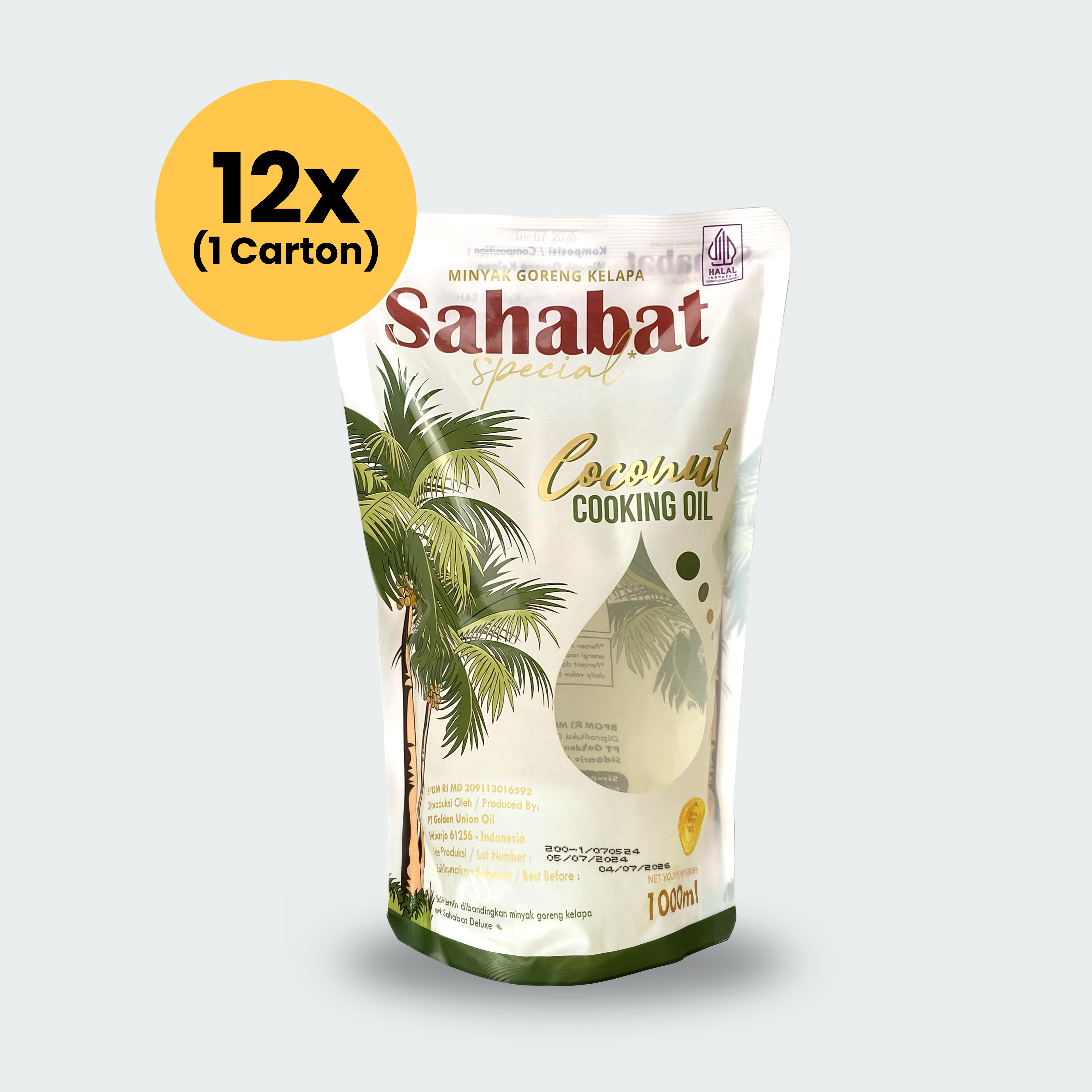 Coconut Cooking Oil 1L Pouch