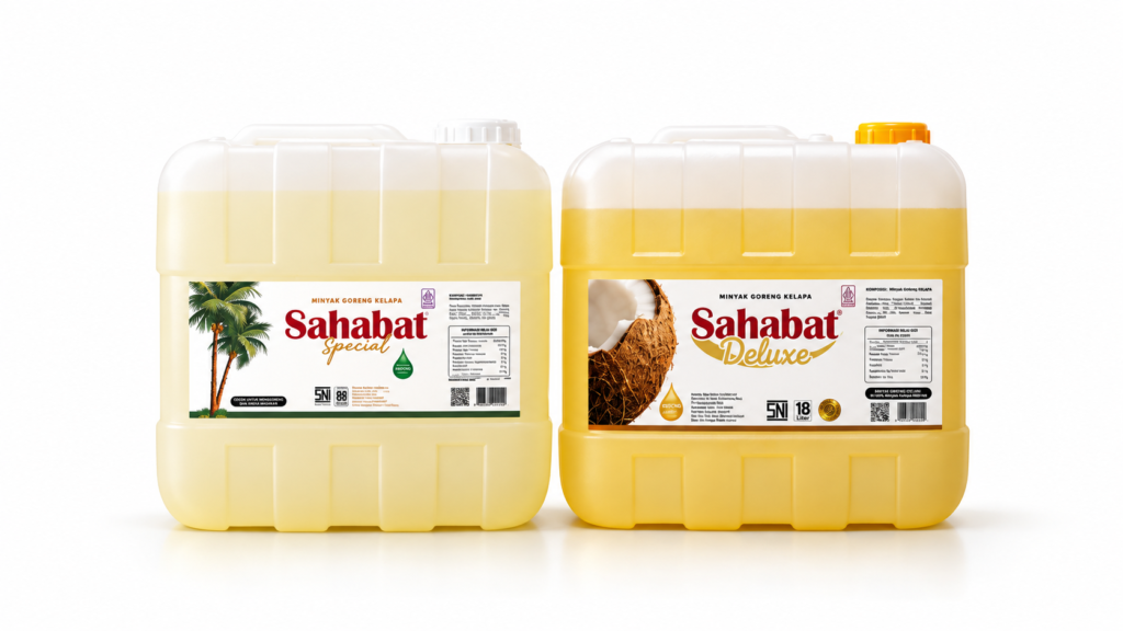 Kemasan minyak kelapa Sahabat Special dan Deluxe